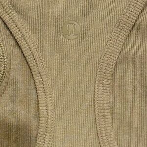 lululemon athletica Tan Ribbed Tank Top